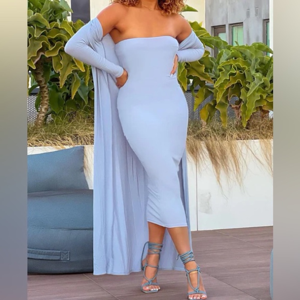 Satisfied Ribbed Maxi Dress Set